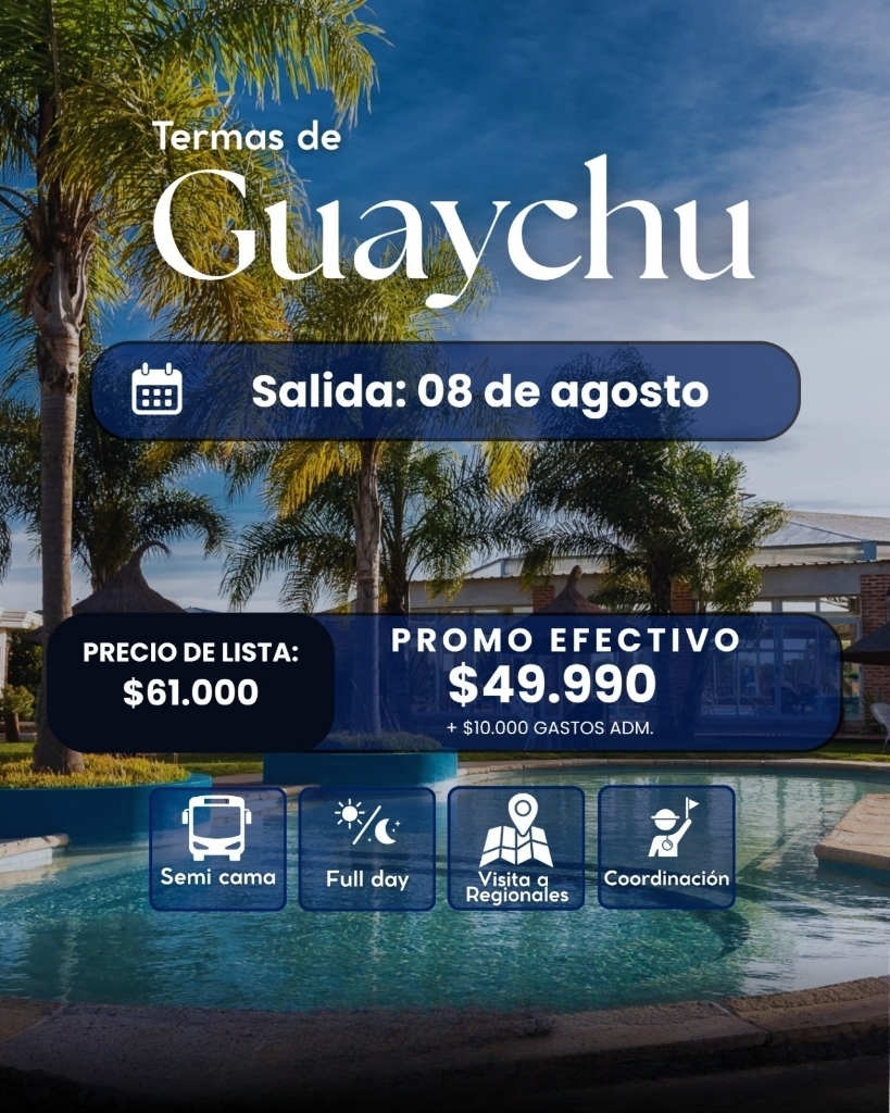 Flyer del viaje a Termas de Gualeguaychú